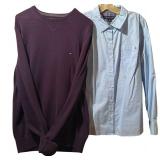 Tommy Hilfiger Navy Sweater and Denim Shirt