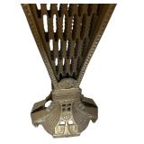 Victorian Design Vintage Peacock Fan Brass Fireplace Screen