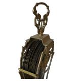 Victorian Design Vintage Peacock Fan Brass Fireplace Screen