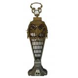 Victorian Design Vintage Peacock Fan Brass Fireplace Screen