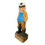 Nautical Themed Wood Carved Figurines and Lighthouse