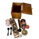 Vintage Cast Iron Horse on Wooden Shoe Shine Box