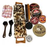 Vintage Cast Iron Horse on Wooden Shoe Shine Box