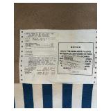 Blue and White Striped Love Seat