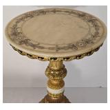 Vintage Hand-Painted Hollywood Regency Style Accent Table