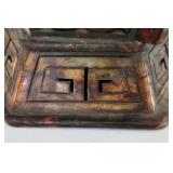 Vintage Hexagon Marble Chinese Urn with Lid