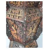 Vintage Hexagon Marble Chinese Urn with Lid