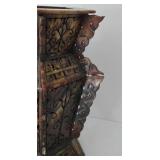 Vintage Hexagon Marble Chinese Urn with Lid