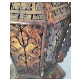 Vintage Hexagon Marble Chinese Urn with Lid