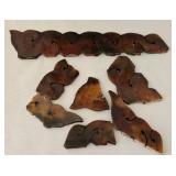 Vintage Hexagon Marble Chinese Urn with Lid