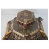 Vintage Hexagon Marble Chinese Urn with Lid