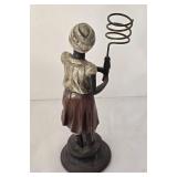 Unique Bronze Arab Boy Candleholder