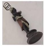 Unique Bronze Arab Boy Candleholder