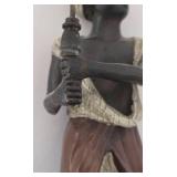 Unique Bronze Arab Boy Candleholder