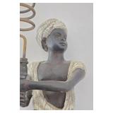 Unique Bronze Arab Boy Candleholder