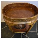 Lovely Vintage Hand-Painted Occasional Table with Serving Tray