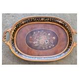 Lovely Vintage Hand-Painted Occasional Table with Serving Tray