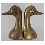 Pair of Vintage Brass Duck Head Bookends