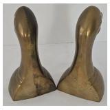 Pair of Vintage Brass Duck Head Bookends