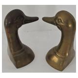 Pair of Vintage Brass Duck Head Bookends