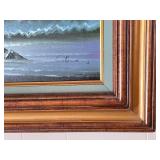 Oil on Canvas Seascape Framed Painting