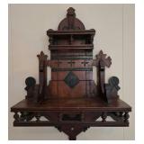 Incredibly Detailed Highly Carved Antique Victorian Wall Shelf