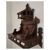 Incredibly Detailed Highly Carved Antique Victorian Wall Shelf