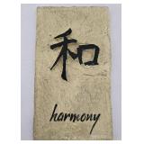 Antique Chinese Silk Iron & Asian Harmony Plaque