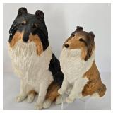Pair of Sandicast Collie Figures