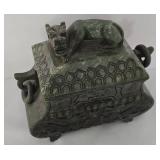 Vintage Chinese Hard Stone Coffer Box