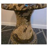 Vintage Chinese Dragon Motif Stool