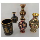 International Vase/Mug Grouping, Including Cloisonne Offering
