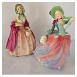 Royal Doulton Porcelain Figure Duo includes Royal Doulton Autumn Breezes HN 16911