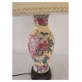 Pair of Ceramic Floral Table Lamps