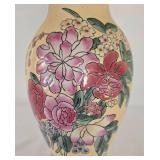 Pair of Ceramic Floral Table Lamps