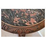 Vintage Marble-Topped Occasional Table