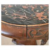Vintage Marble-Topped Occasional Table
