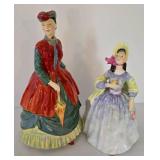 Pair of Royal Doulton Porcelain Figures including Royal Doulton The Young Miss Nightingale HN 201