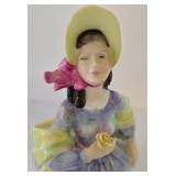 Pair of Royal Doulton Porcelain Figures including Royal Doulton The Young Miss Nightingale HN 201