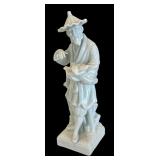 Fitz & Floyd Oriental Man with Basket of Fish Figurine