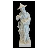 Fitz & Floyd Oriental Man with Basket of Fish Figurine