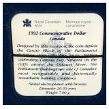 Canadian 1992 Quarter and Dollar Coin Set by the Royal Canadian Mint