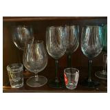 Variety of Stemware and Shot Glasses