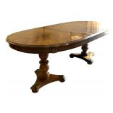 Elegant Vintage Dining Room Table / Vintage Italian Neoclassical Style Dining Room Table