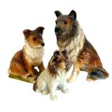 Three Vintage Collectible Dog Figurines