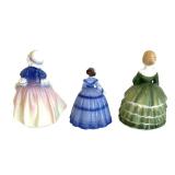Fancy Lady Figurines by Royal Doulton and Coalport including Royal Doulton Dinky Do HN 1678