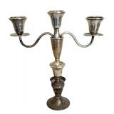 Pair of Vintage Elegant Sterling Silver Weighted Candelabras