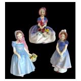 Royal Doulton Wendy, Ivy and Monica Figurines including Royal Doulton Wendy 2109