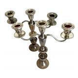 Pair of Vintage Elegant Sterling Silver Weighted Candelabras