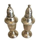 Weighted Vintage Sterling Silver Salt and Pepper Shakers